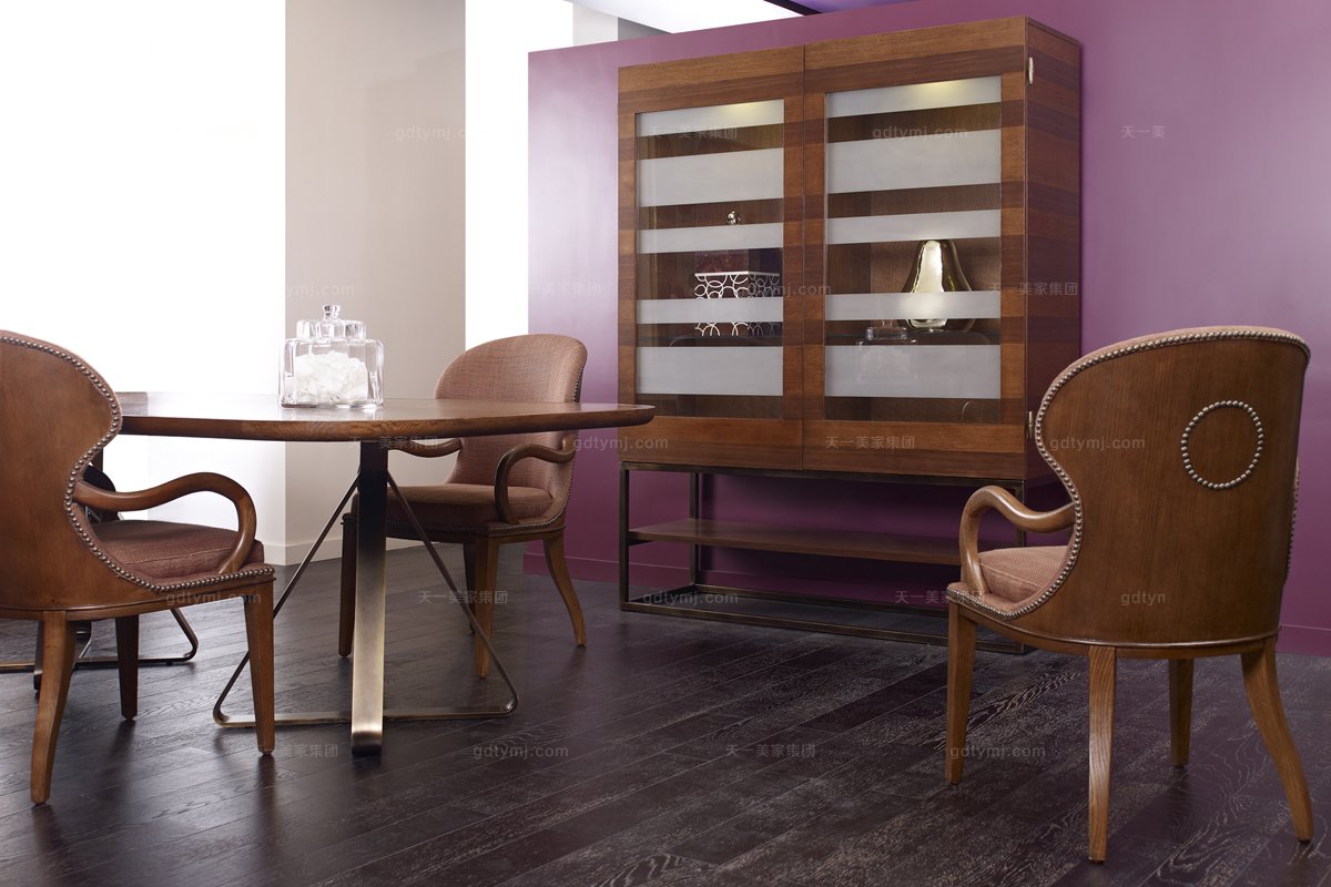 高端品牌美式實木長餐桌