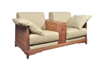 高端東南亞實木雙位沙發