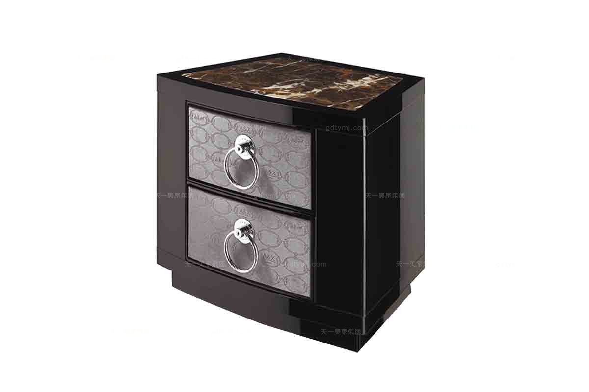 高端酒店會所別墅家具后現代床頭柜