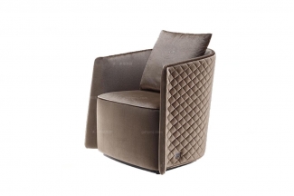 高端品牌后現代咖啡布藝休閑椅（小）