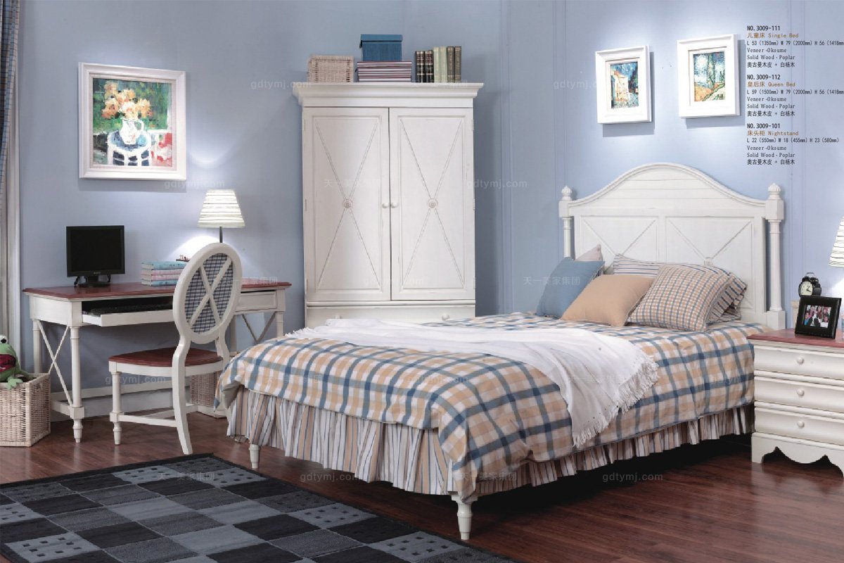 實木家具美式電腦桌