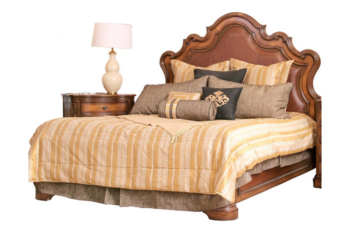 樣板房家具價格高端別墅實木家具美式雙人床