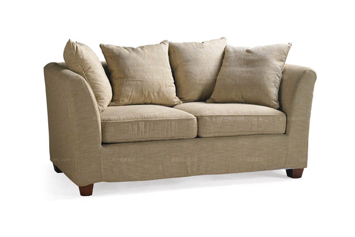 高端美式鄉村家具布藝條紋二位沙發