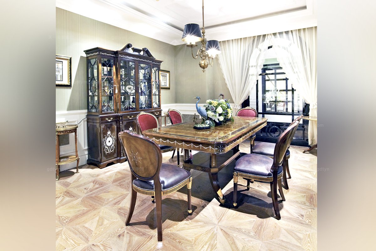 高端別墅家具雕花真皮平手椅