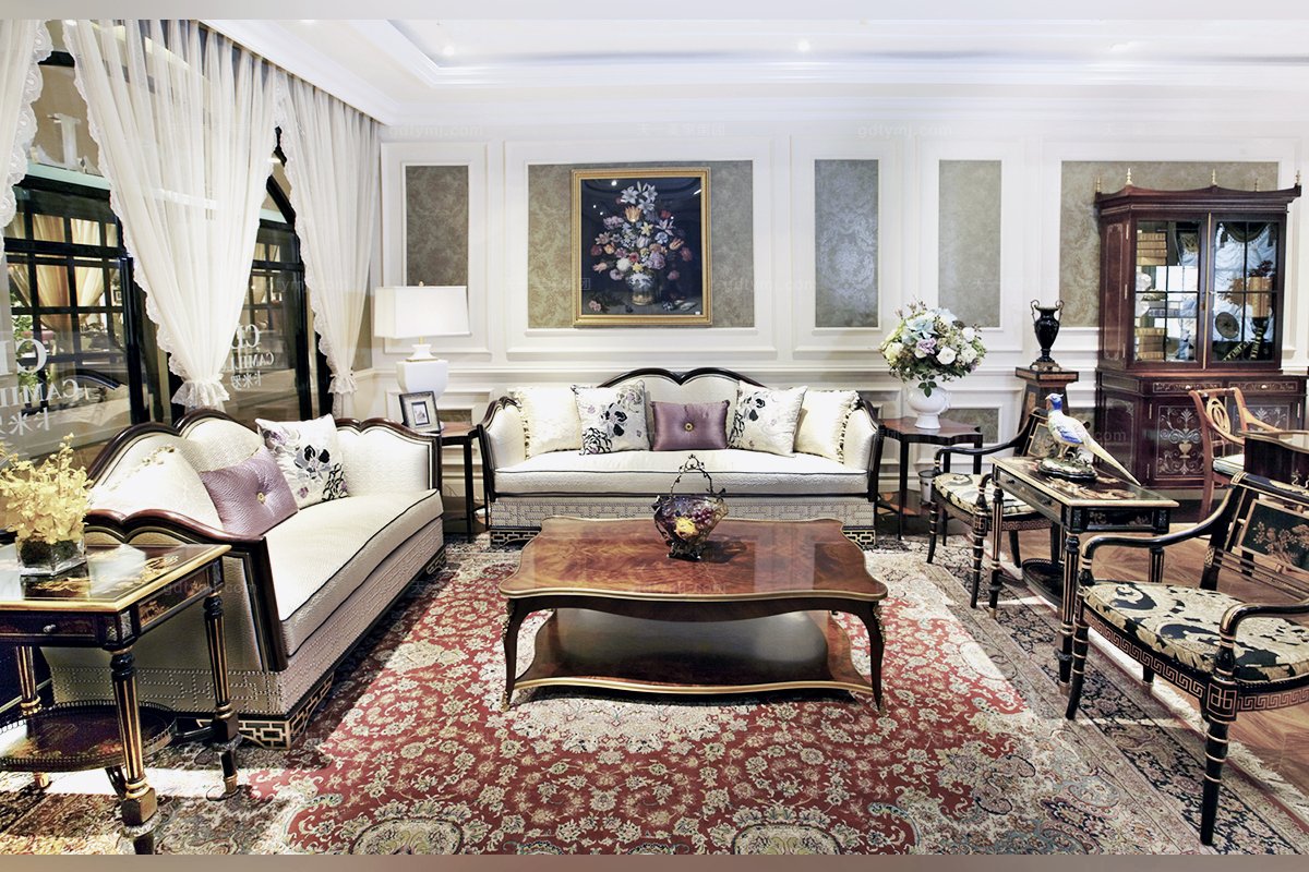 高端別墅家具黑檀酸枝皮面茶幾