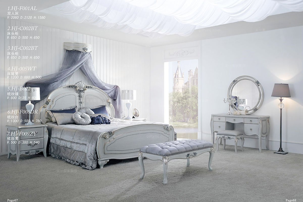 國內家具高端品牌家具實木象牙白妝椅