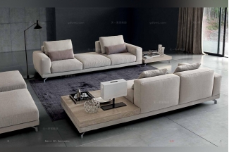 Dema高端時尚現代布藝淺色沙發套組
