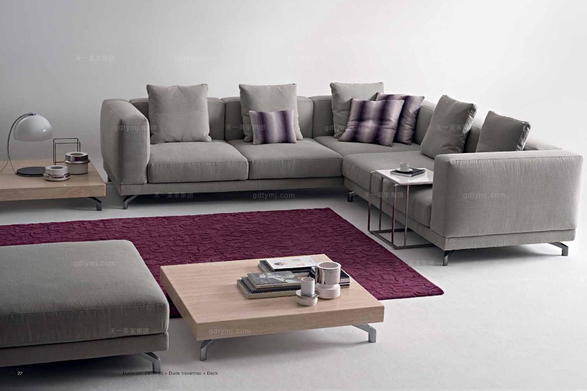 Dema高端時尚現代布藝轉角沙發