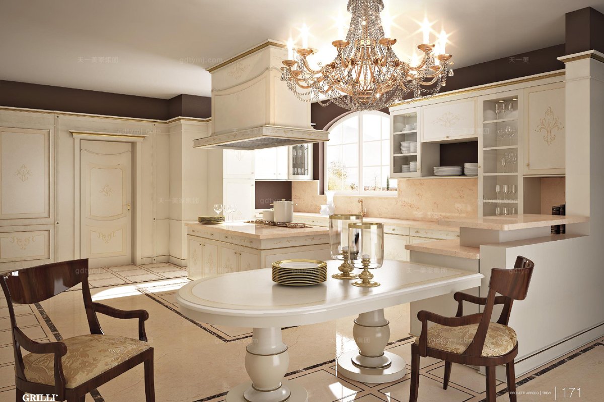 Grilli奢華新古典開(kāi)放式廚房