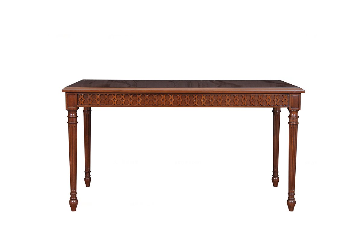 高端品牌別墅遵義會所家具現代新古典實木長餐臺