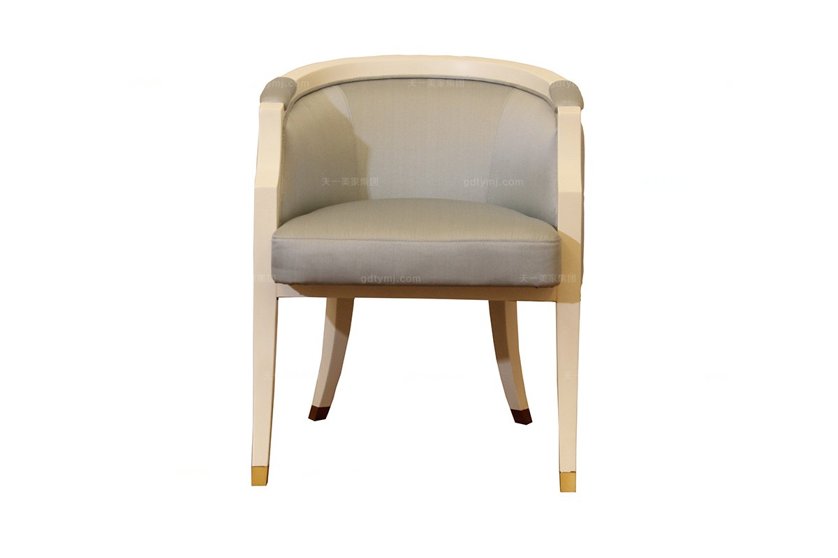 別墅家具批發高端時尚簡約新古典淺色妝椅