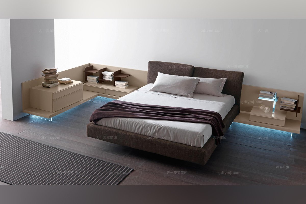 Presotto后現代臥室布藝床系列