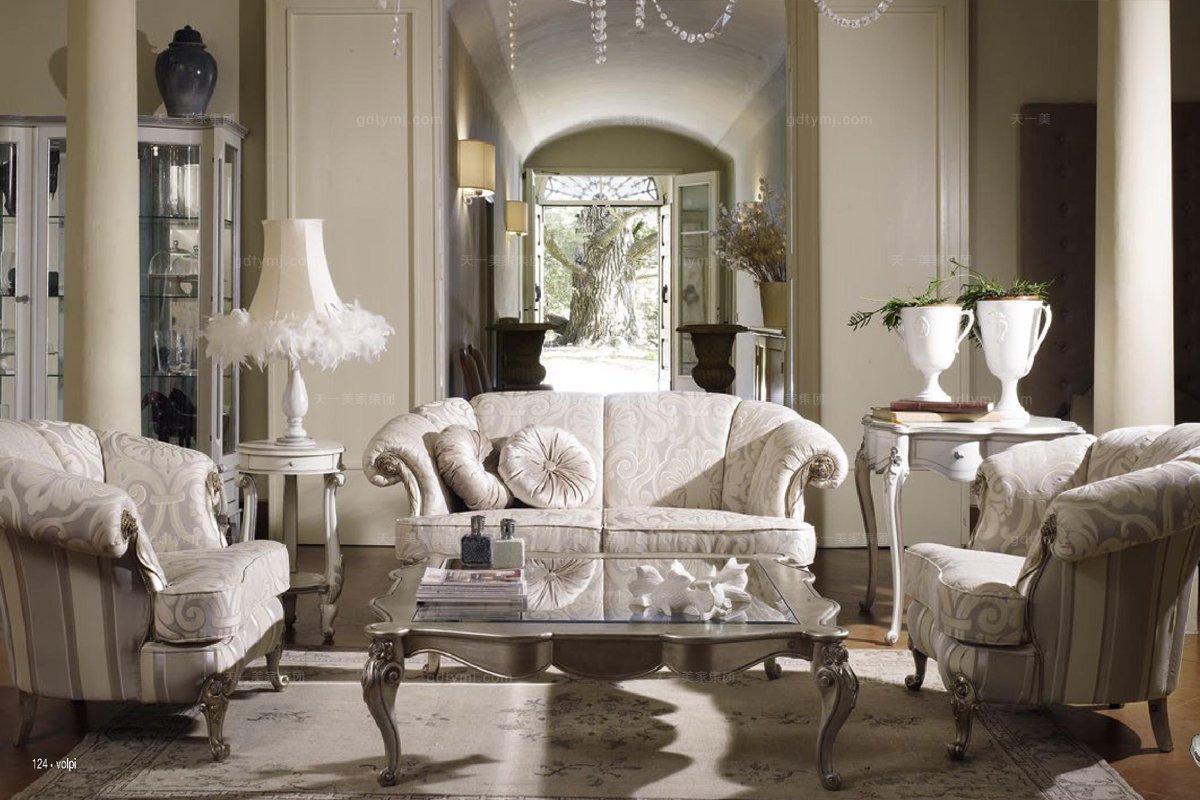 Volpi 意大利進口高端時尚法式布藝沙發