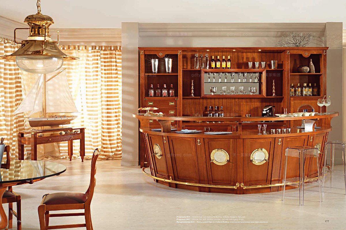 Caroti 卡若緹實木框架露木色酒吧區系列