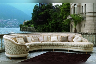 Pigoli 皮溝里花型布藝拉扣實木轉角沙發客廳系列