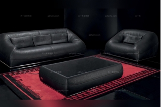 高端品牌現代意大利進口蘭博基尼系列磨砂皮沙發組合