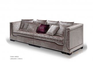 國內名貴會所家具奢華大氣客廳四位沙發