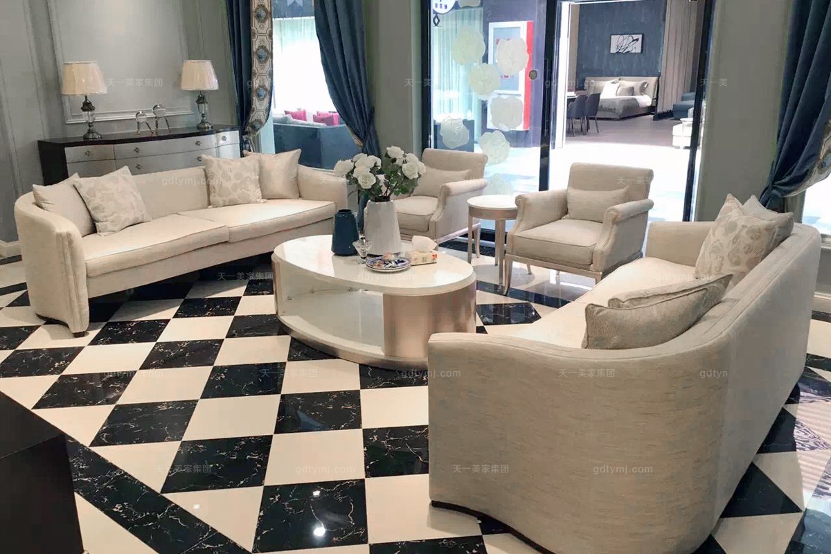 名貴別墅會所家具品牌法式貝母漆休閑幾