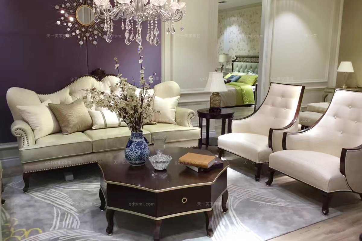 高端五星級(jí)酒店家具別墅家具品牌法式二人位沙發(fā)