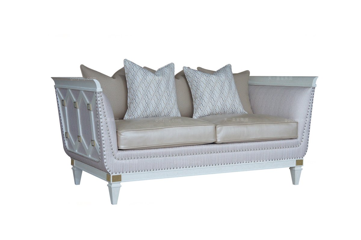 五星級酒店家具品牌法式貝母漆二人位沙發
