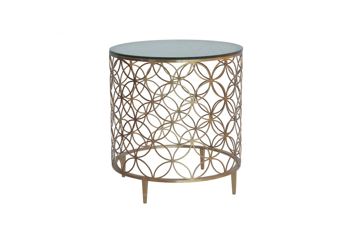 五星級酒店家具品牌高端家具法式不銹鋼金色休閑幾