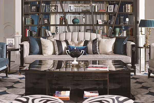 高端現代輕奢沙發實木客廳沙發 黑檀木皮拼花真皮沙發組合四人沙發