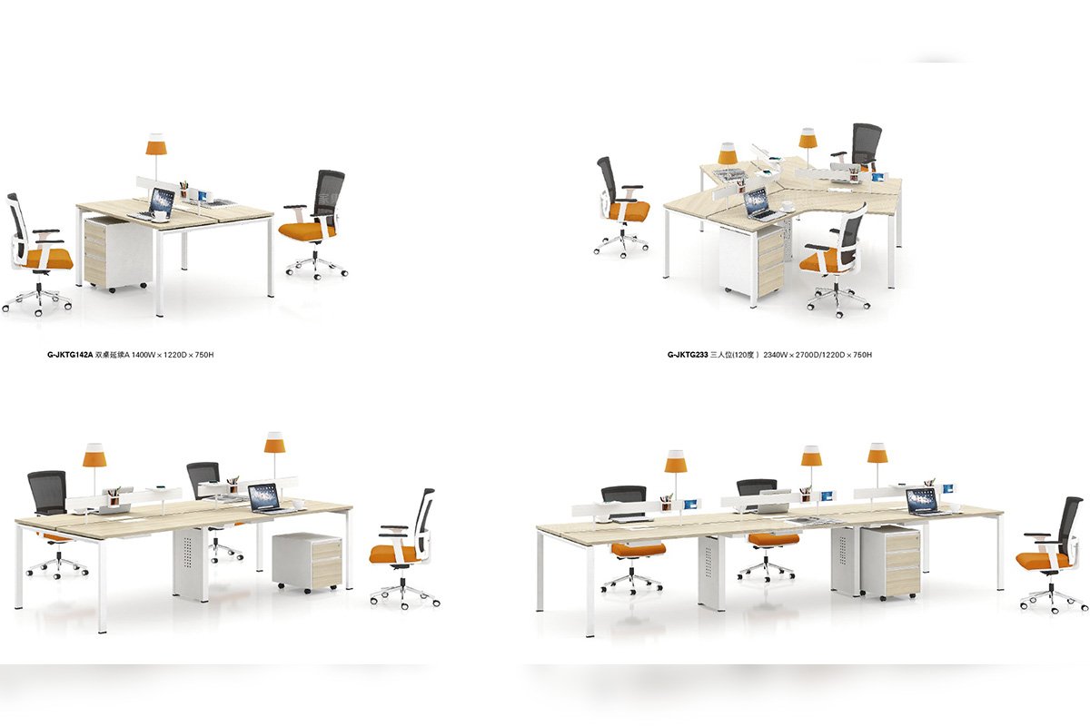 別墅會所高端辦公家具品牌現代時尚輕奢職員辦公桌椅組合辦公臺椅組合