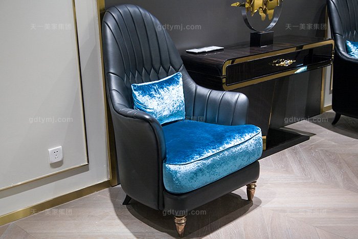 高端奢華家具別墅輕奢家具品牌后現代玄關臺+休閑椅休閑椅