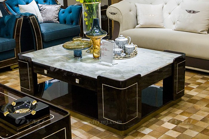 高端奢華會所家具別墅品牌家具輕奢現代時尚沙發組合茶幾