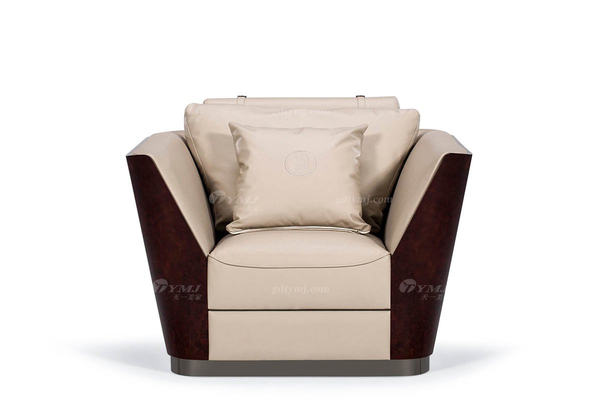 豪宅別墅家具奢華會所家具后現代輕奢客廳時尚頭層皮沙發組合單位沙發