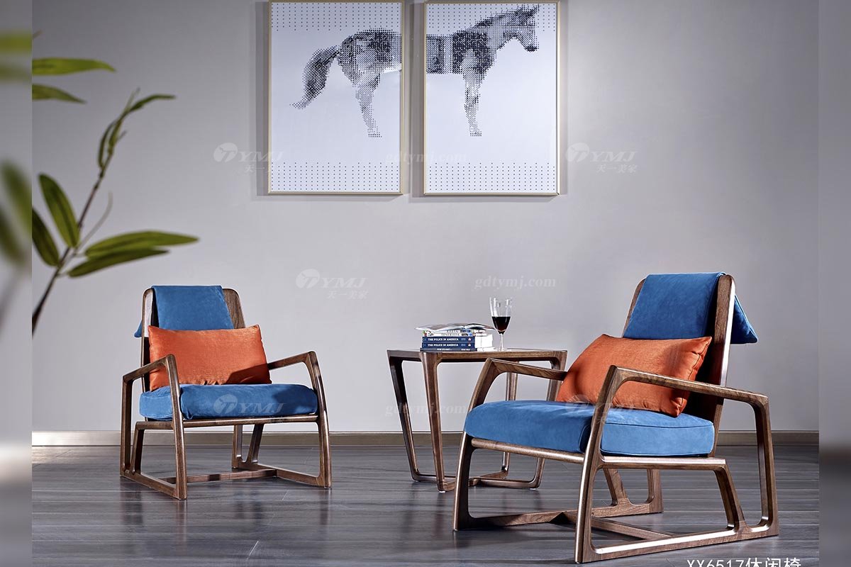 高端別墅會所家具品牌高檔樣板間家具輕奢新中式風格家具黑胡桃實木創意休閑