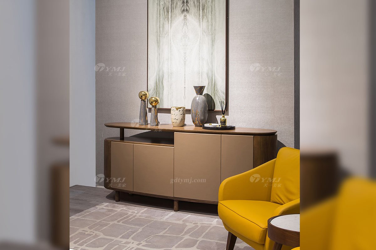 高端別墅會(huì)所家具品牌現(xiàn)代極簡北歐創(chuàng)意餐邊柜系列