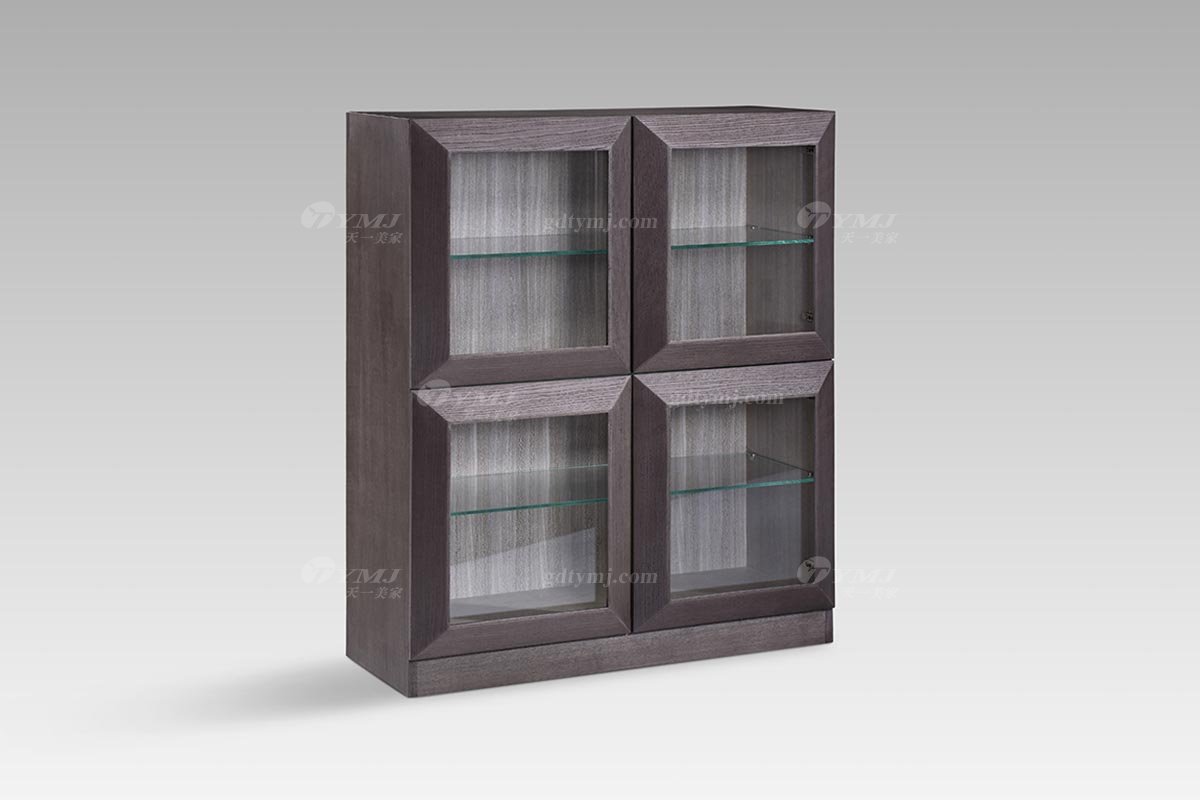 現代輕奢高端家具灰橡色裝飾柜裝飾柜DH2803側