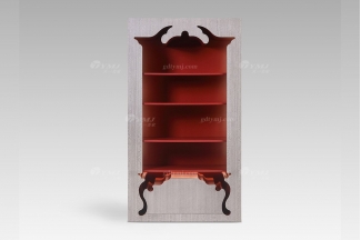 現代輕奢時尚創意高端尼斯色+烘烤漆書柜