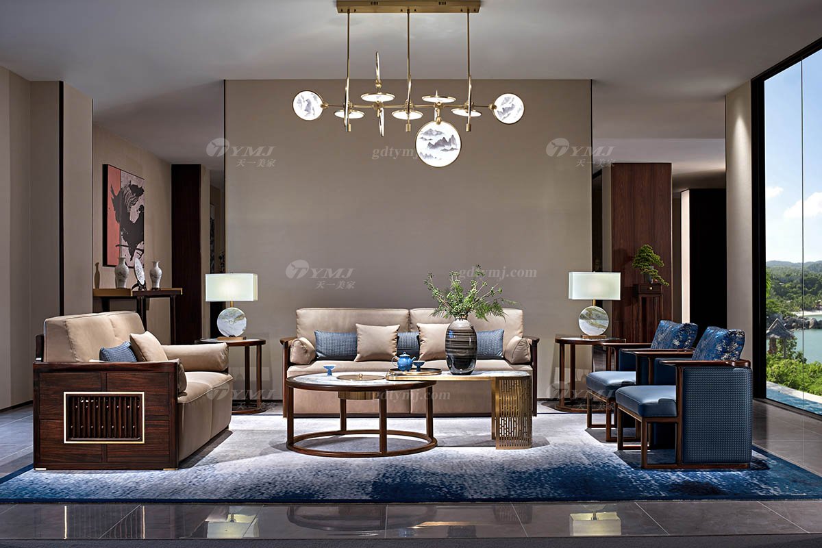 優雅新中式輕奢高端品牌家具黑酸枝實木角幾角幾H-PMJJ場景