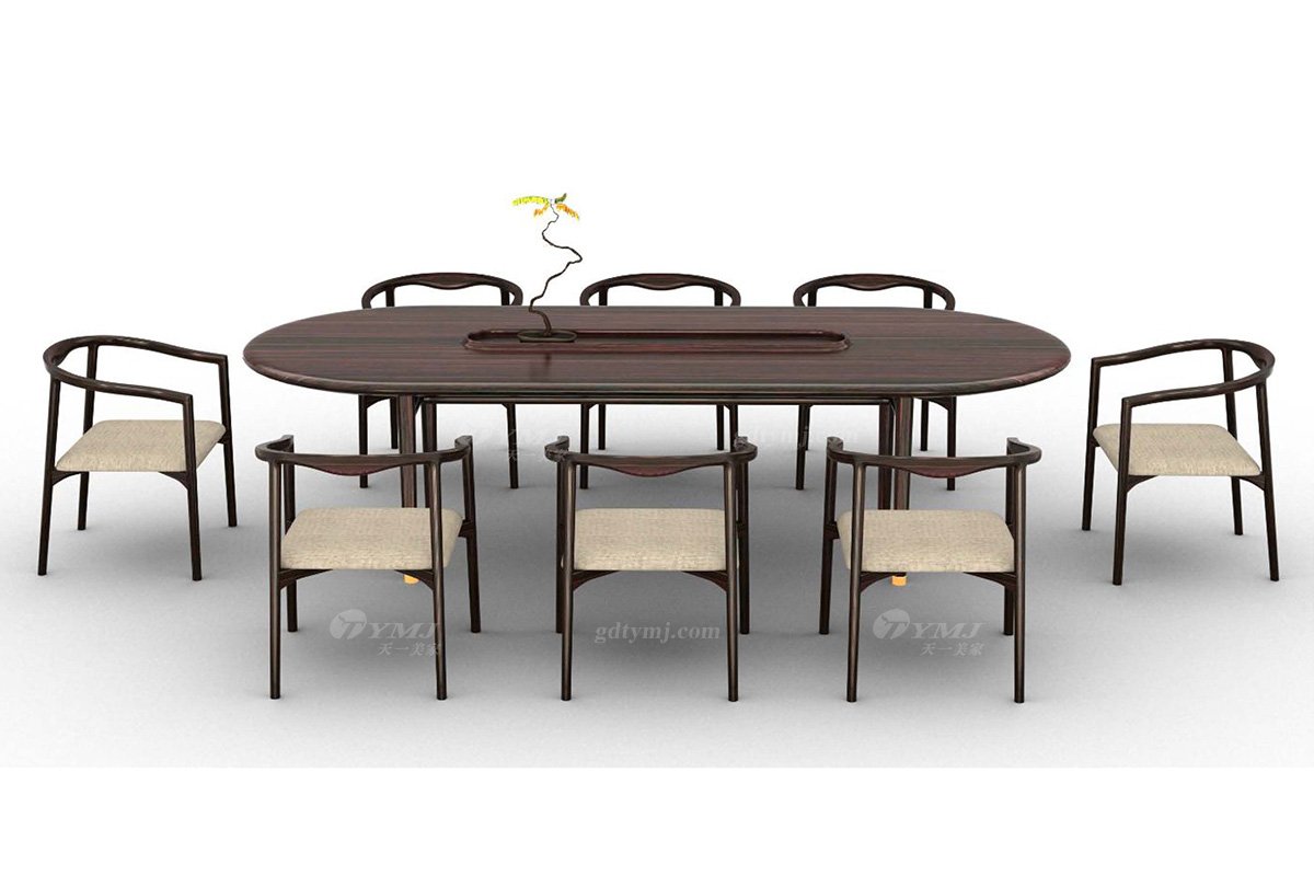 新中式辦公家具風(fēng)格品牌別墅會(huì)所家具時(shí)尚簡(jiǎn)約高端進(jìn)口烏金木實(shí)木會(huì)議椅H-TBHYY-G會(huì)議椅場(chǎng)景