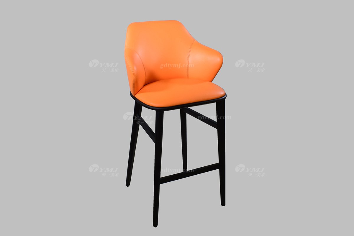 意式極簡風(fēng)格高端別墅家具品牌現(xiàn)代輕奢簡約時尚實(shí)木吧椅DC1621吧椅1