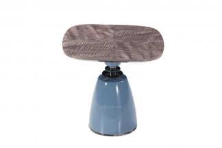 輕奢后現代風格家具高端會所別墅品牌家具時尚客廳灰藍色角幾邊幾