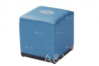 輕奢后現代風格家具高端會所別墅品牌家具大氣藍色真皮梳妝凳方凳