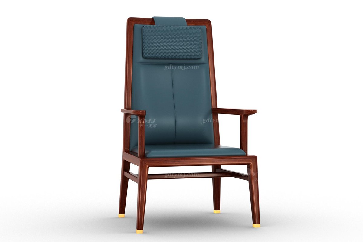 新中式辦公家具風(fēng)格品牌家具高端簡約大氣安哥拉紫檀實(shí)木辦公椅大班椅