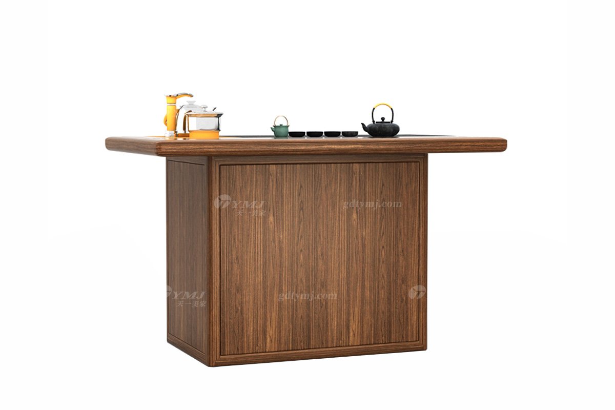 新中式風(fēng)格家具高端會(huì)所家具品牌簡約茶室家具實(shí)木茶臺
