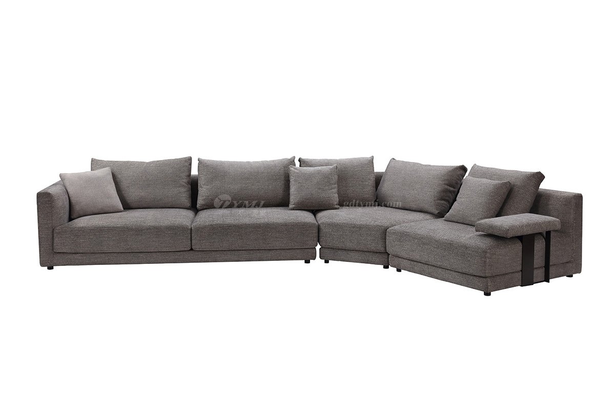 意式極簡風格高端別墅會所家具現代簡約時尚客廳家具實木沙發JSJ多位沙發