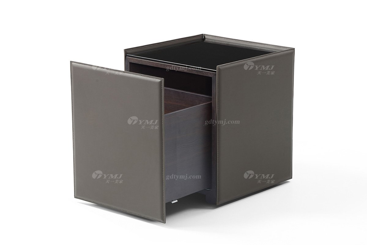 極簡風格品牌高級別墅會所家具現代簡約皮藝茶幾LT1907-3方幾