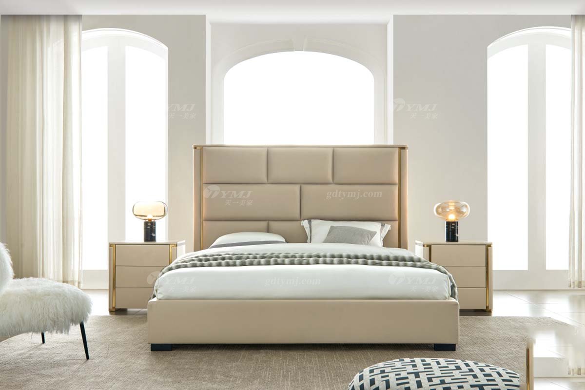 極簡風格家具高端別墅會所大宅簡約時尚E1級環保板烤漆+不銹鋼床頭柜WD702床頭柜