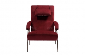 意式極簡(jiǎn)風(fēng)格家具高端別墅會(huì)所大宅舒適時(shí)尚簡(jiǎn)約紅色休閑椅