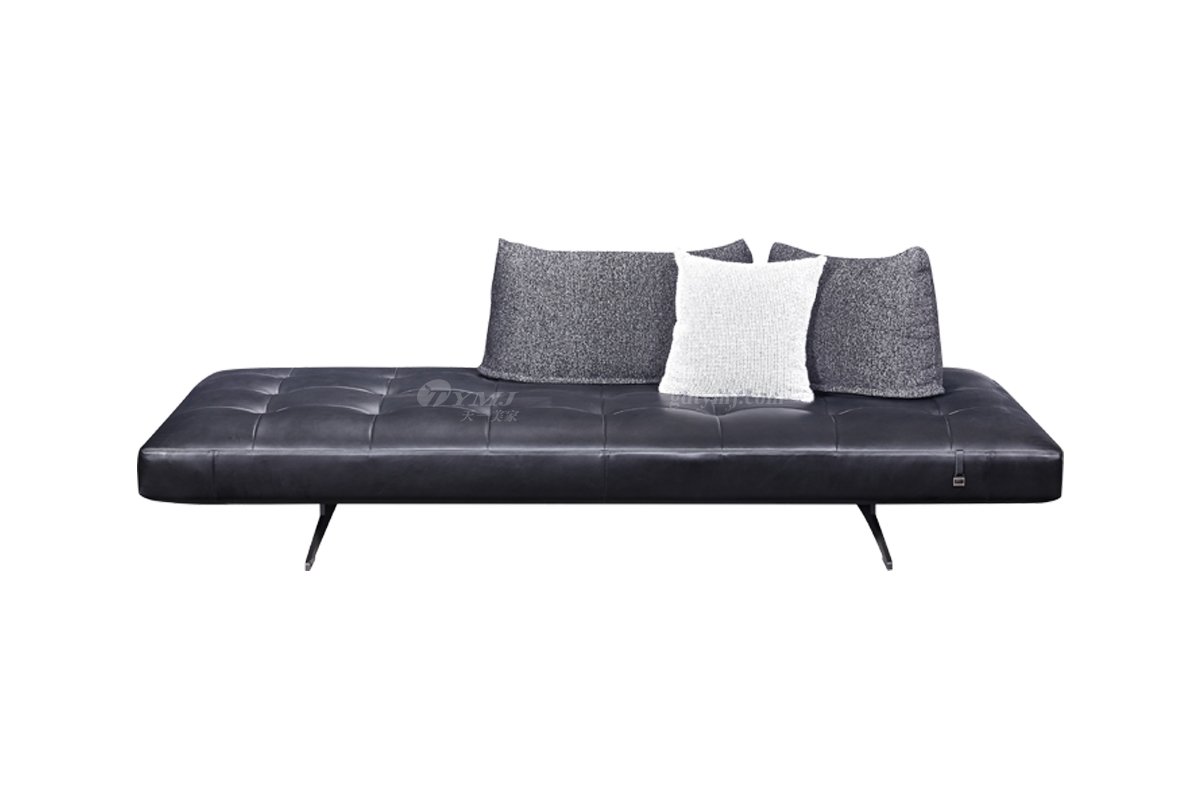 意式極簡風格家具高端別墅會所大宅時尚簡約真皮+布藝沙發