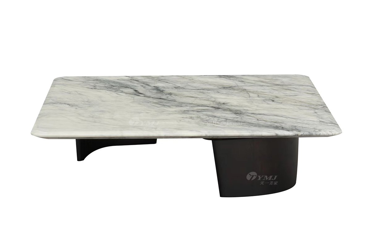 時尚高端現代簡約家具別墅家用奢華天然大理石方茶幾
