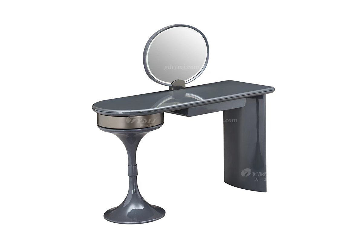時尚高端現代簡約家具別墅家用灰色烤漆妝臺