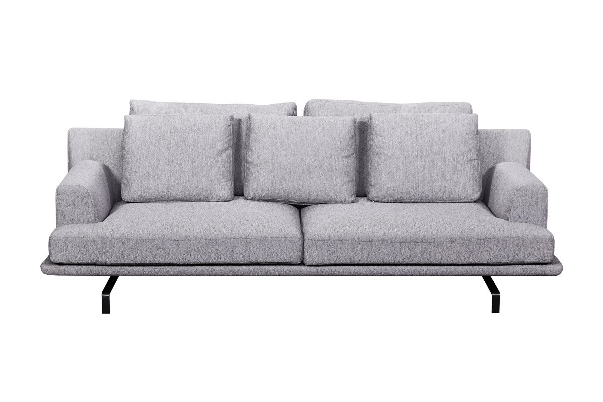 時(shí)尚高端現(xiàn)代極簡(jiǎn)家具別墅大宅家用舒適灰色布藝雙位沙發(fā)