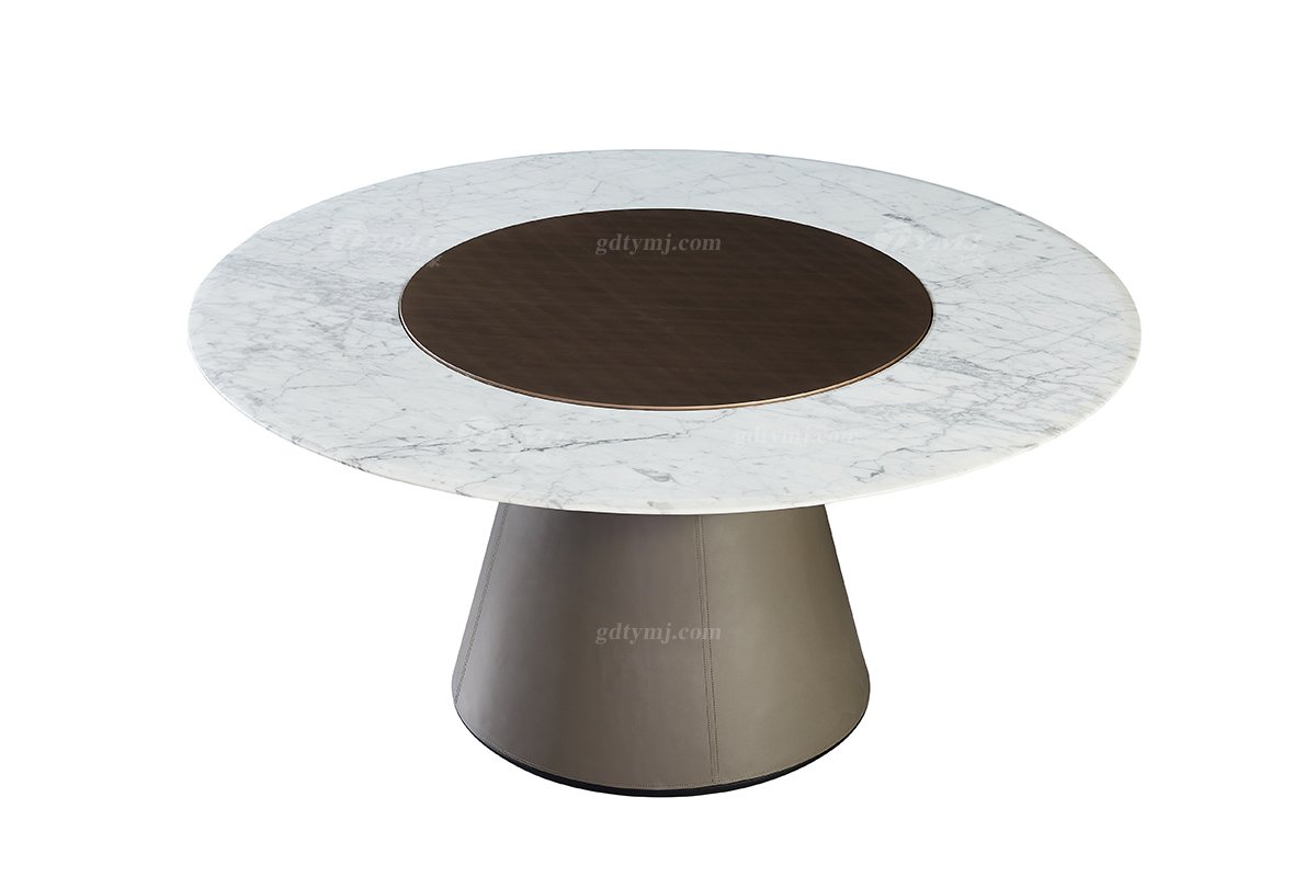  現代簡約家具高端別墅會所家用時尚天然大理石圓餐臺BRT3101-1.6